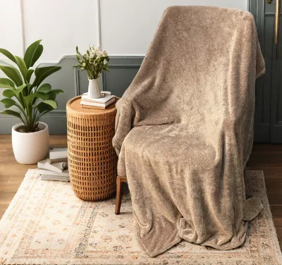 JuChen Eco-Friendly Soft Leopard Print Cozy Luxury Throw Blanket 100% Polyester Microfiber Knitted Four Seasons Use