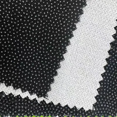 Fusible Interlining Fabric 75D*300D Polyester Weft Insertion Knit Iron-On Interlining for Suit Jacket Shirt Collar