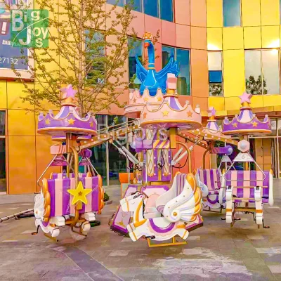 Self Control Swan Bike Amusement Ride 12 Seats Interactive Kids Carnival Play Equipment