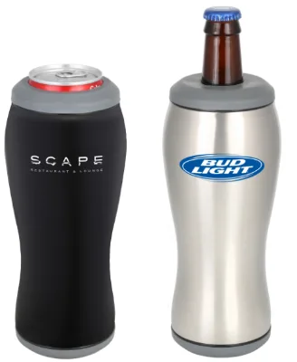 16oz Beer Chilers Chillz 3 in 1 Stainless Steel Insulator Interchangeable Can Accommodate Standard Sized Beer Bottles Hot/Cold