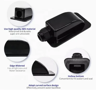 Factory Price Single Double Cable Entry Gland Box 3-7mm for Solar Panel Black