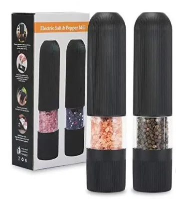 Automatic Salt Pepper Grinder Electric Spice Mill Grinder Seasoning Adjustable Coarseness Kitchen Tools Grinding for Cooking BBQ