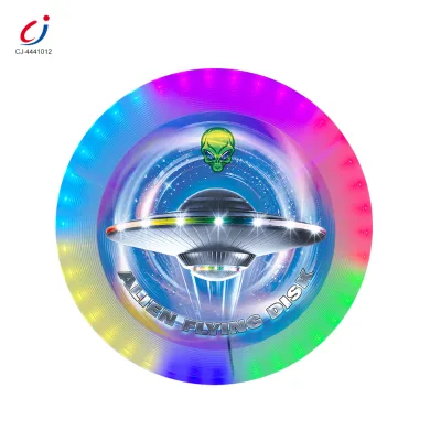Chengji Sporting Toys Flying Saucer Outdoor Play Rechargeable Battery Colorful 12 Lighting Model Led Plastic Flying Disc Toy