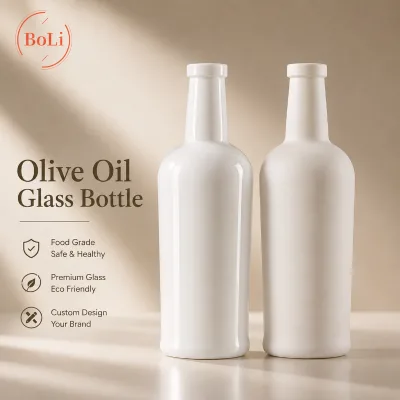 Custom Olive Oil Bottle Glass 500ml Matte Super Flint Glass Bottle Olive Oil Luxury Packaging for Premium Brands