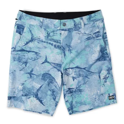 Custom Sublimation Uv Mens Four-sided Stretch Casual Loose Quick Dry Beach Fishing Shorts With Pockets