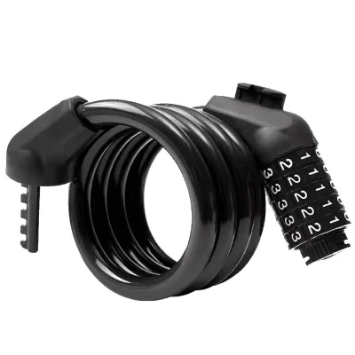 Hot Sale 5-Digit Password Waterproof PVC Coated Anti-Theft Anti-Pry Anti-Shear Steel Cable Motorcycle Helmet Lock 1 Year