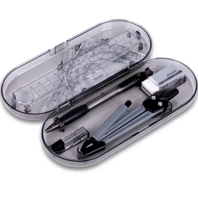 Factory Wholesale High Quality Mathematical Geometry Math Set Drawing Stationery Geometry Set Box