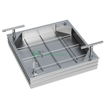 New Product Reinforced Aluminium Recessed Manhole Cover for Rain Drain Manhole Frame 500*500mm