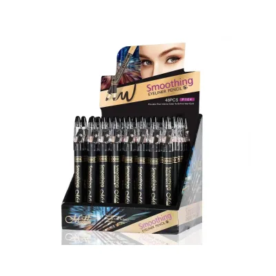 Effortless Black Matte Eye Liner Pencil Black Matte Smooth Long Wearing With Deep Pigmentation Eyeliner Brow Pen With Sharpener