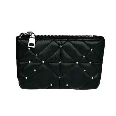 Women's Soft PU Leather Coin Purse Zippered Closure Handmade Small Portable Purse with Large Capacity Fashionable Luxury