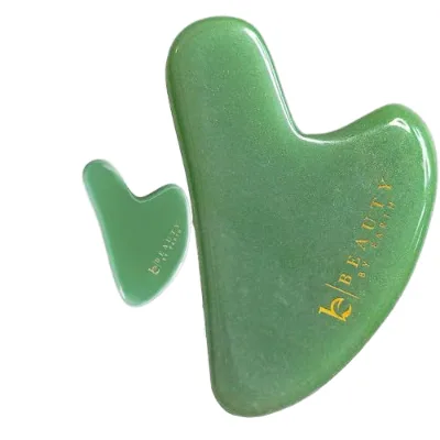 Custom Green Jade Stone Face Massager Masajeador Rodillo Gua Sha Set Premium Jade Roller for Facial Massage