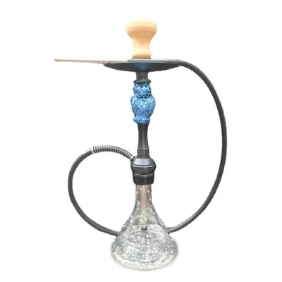 Wholesale Electroplated Resin Owl Modeling Arabic Hookah Shisha with Glass Bottle Base