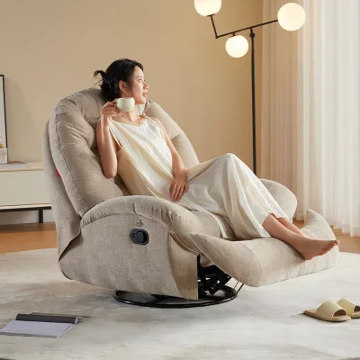 Sans Odm Oem Manual White Fabric Single Recliner Chair Sofa Reclinable