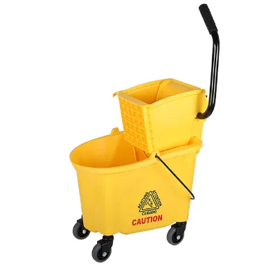 Howe Tech Commercial Manual New Mop Bucket Trolley 20L 36L 45L Hotel Hospital Cleaning Plastic 4 Wheels Wringer 1 Year Warranty