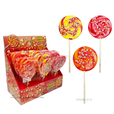 New Arrived Wholesale Strawberry Flavored Candy Lollipops 50g Round Lollipops Strawberry Flavour