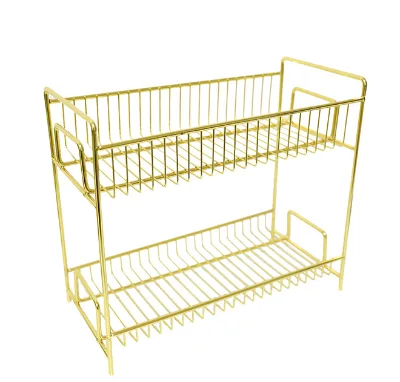 Hot Sale Metal Storage Rack Glod Metal Shelving Rack Bathroom Rack