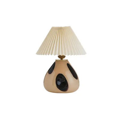 Modern Design Black and White Spot Glass Table Decor Light Electric Power Supply for Home Use