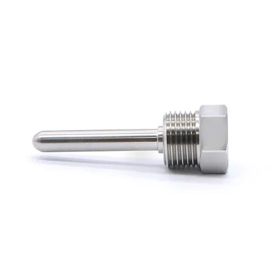 Stainless Steel Temperature Sensor Blind Pipe Thermowell OEM/ODM IP65 Rated 0.2 Resolution 1 Year Warranty