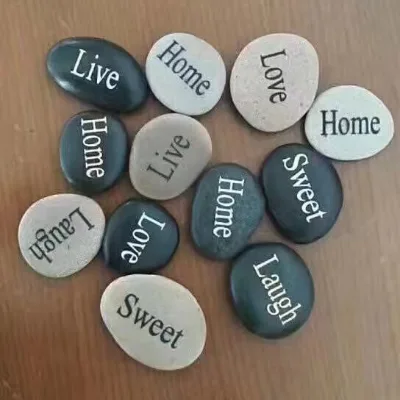 Bulk Wholesale Customized Engraved Pocket Letter Word Pebble Stones