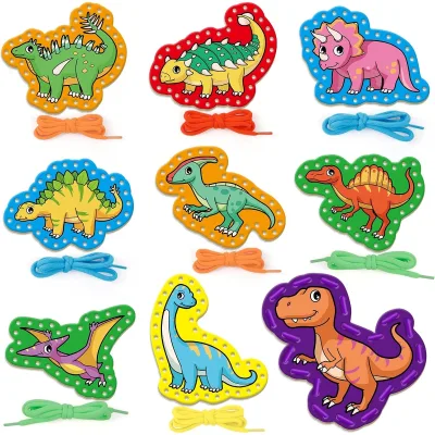 Lacing Cards,Sewing Kit for Kids,Fine Motor Toys,Shoe Tying Practice,Classroom Must Haves,Manipulatives for Preschoolers