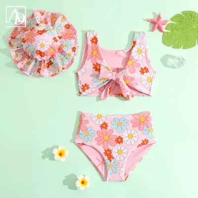 Summer Cartoon Beach Toddler Clothes Gril Boys' Swim Suit 2-Piece Outfit Set Long Sleeve Baby Swimwear Kids Bathing Suits