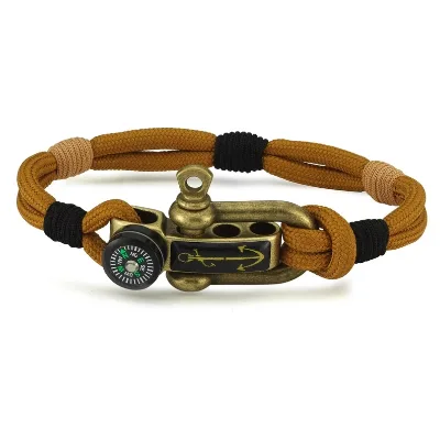 Paracord Compass Bracelet Emergency Bracelets Outdoor Bracelet