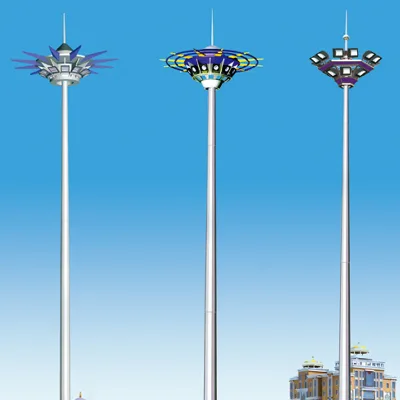 Hot Sale Outdoor Galvanized Steel Solar15m  High Mast  Light Post Lamp Pole for Garden and Highway Use 10-Year Warranty