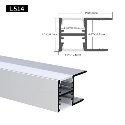 Up and Down Lighting 6063 Slot Aluminium Extrusion for Sale Silver Anodized Finish for LED Aluminum Profile
