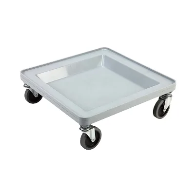 Gray Hotel Trolley (Without Handle)-Plastic Plate & Cup Storage for Restaurant Kitchen