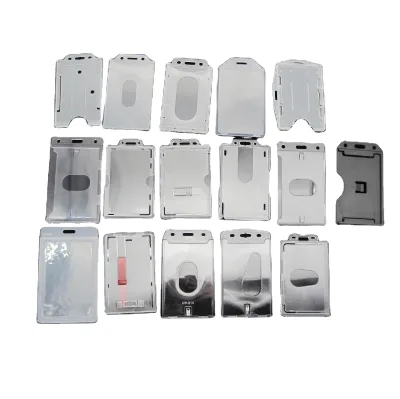 clear Acrylic Plastic Bank Business Card case Double Card Id Card Holder