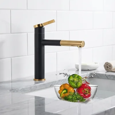 High Quality Black Copper Hand Wash Basin Mixer Brass Taps Bathroom Sink Faucet