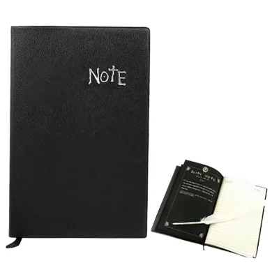 Hot Selling Death Note A5 Paper Notebook Slipcover Feather Pen Bookmark Gift Set Anime Headbands Kunal Box