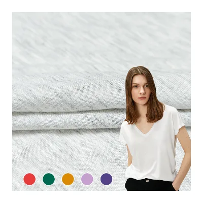 Soft Hand Feel Knitted Organic Bamboo Fabric, Wholesale Knit 95 Bamboo 5 Spandex Jersey Fabric/