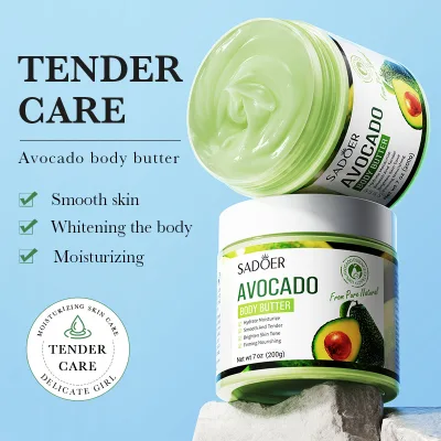 SADOER Aloe Vera Avocado Face Cream 200g Vitamin C Hyaluronic Acid-Refreshing Firming Long-Lasting Hydration for All Skin Types