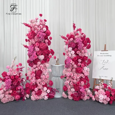 Best-selling pink White Color Scheme Artificial Flower Arch Square Shape Shopping Mall Event Coming-of-age Ceremony Decoration