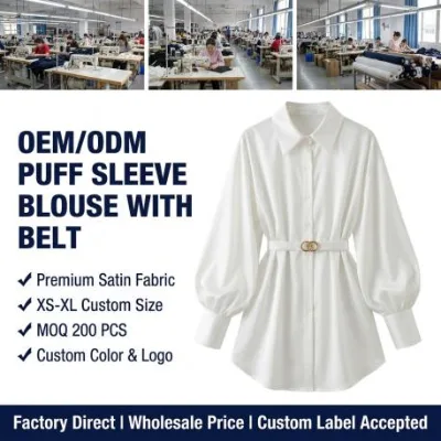 Women's White Long Top-Casual Vintage Office Wear Solid Polyester Button Front