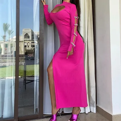 Womens Clothing Cotton and Linen, Modest African Dresses for Women 2023 Casual Pocket Long Sleeve Round Neck Vestidos/