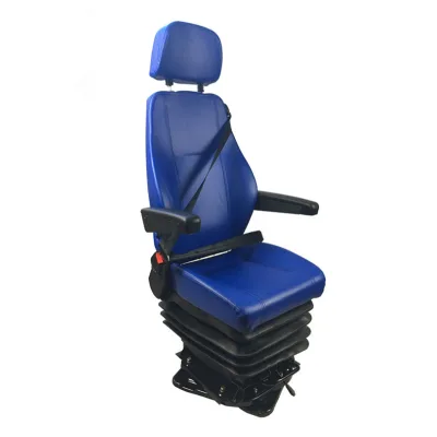 Comfortable Universal Leather Suspension Seat with Headrest and Folding Armrest