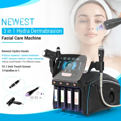 2025 Advanced 360 Spiral Rotation Vacuum Blackhead Removal Face Cleaning Hydra Oxigen Facial Machine