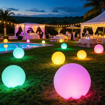 Custom LED Furniture Factory Colorful DC LED Sphere Light Creative Christmas Lights Remote Control Waterproof IP65 Light AWESOME