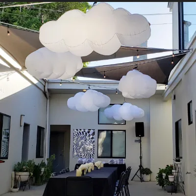 LED Lighting Inflatable Cloud Hanging Inflatable Air Balloon for Party Events Stage Decoration