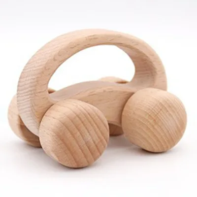 Solid Beech Wooden Push Car Toys for Infants Baby Vehicle Toys Hand Push Car Toys
