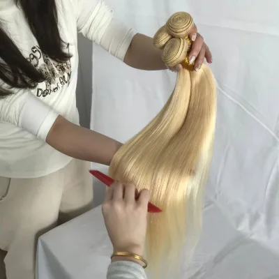 Innovative Design 100% Virgin Hair Bundle Bone Straight Cuticle Aligned Raw Vietnamese Hair 613 Can Be Cut Imitate Handtied Weft