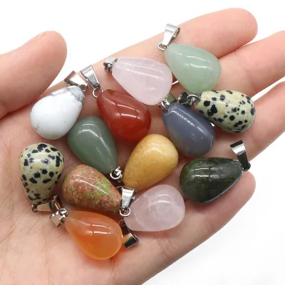 DIY Multi Colors, Materials Personalized Round Waterdrop Gem Pendant
