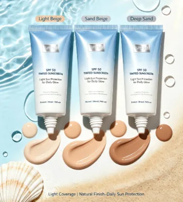OEM Tinted Moisturizer SPF30 50 Light Coverage Skincare Foundation Sunscreen Non-Greasy Daily Tinted Lotion Glow Cream