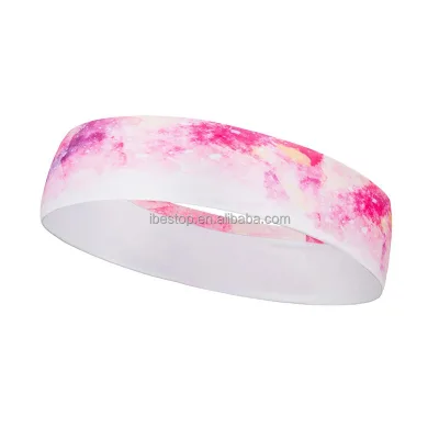 Custom Sport Elastic Seamless Headband With Customized Logo Sublimation Polyester Spandex Hairband Sweatband