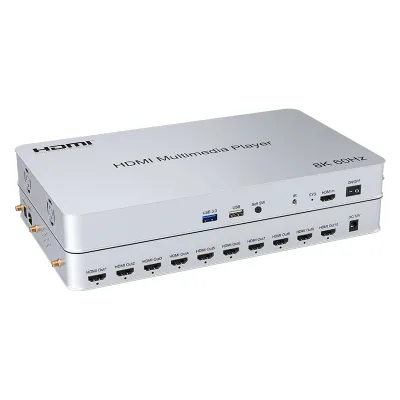 8K 60Hz HDMI multimedia player 10 ports 3D HDR