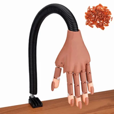 Prosthetic Hand Model for Nail Art Making Exercises Painting Tool Training Manicure for Beginner Practice Equipment
