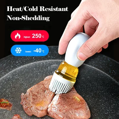 Hot Sales Silicone Oil Bottle With Brush Grill Oil Brushes Liquid Oil Pastry Kitchen Baking Bbq Tool