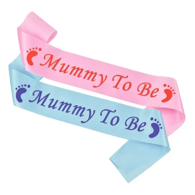 Baby Shower Mom Dad Newborn Party Sash for Mommy Mummy to Be Baby Gender Reveal Pregnancy Announcement Decorations Gift